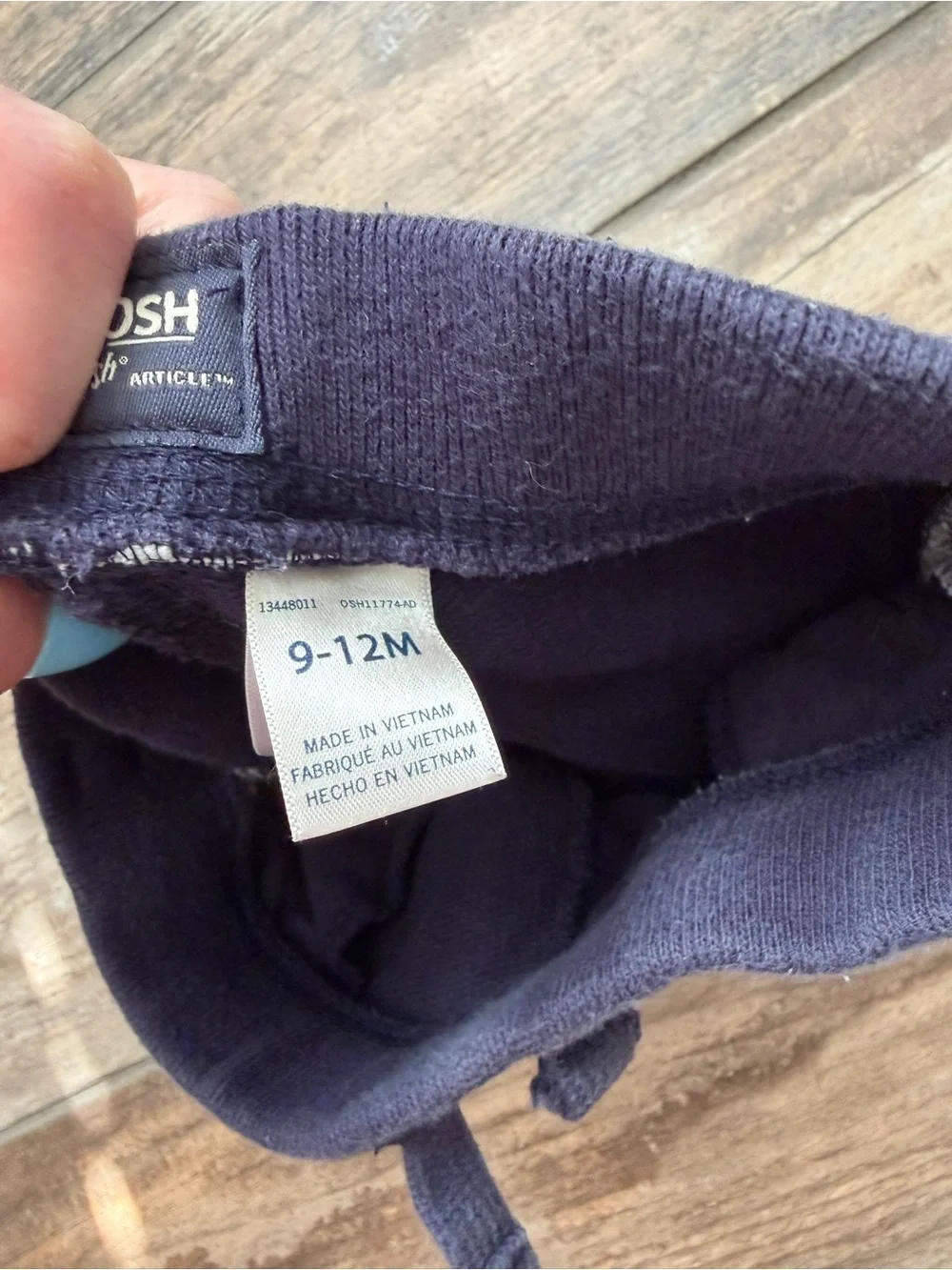 OshKosh B'gosh Navy Shorts with Light Gray Side Stripes